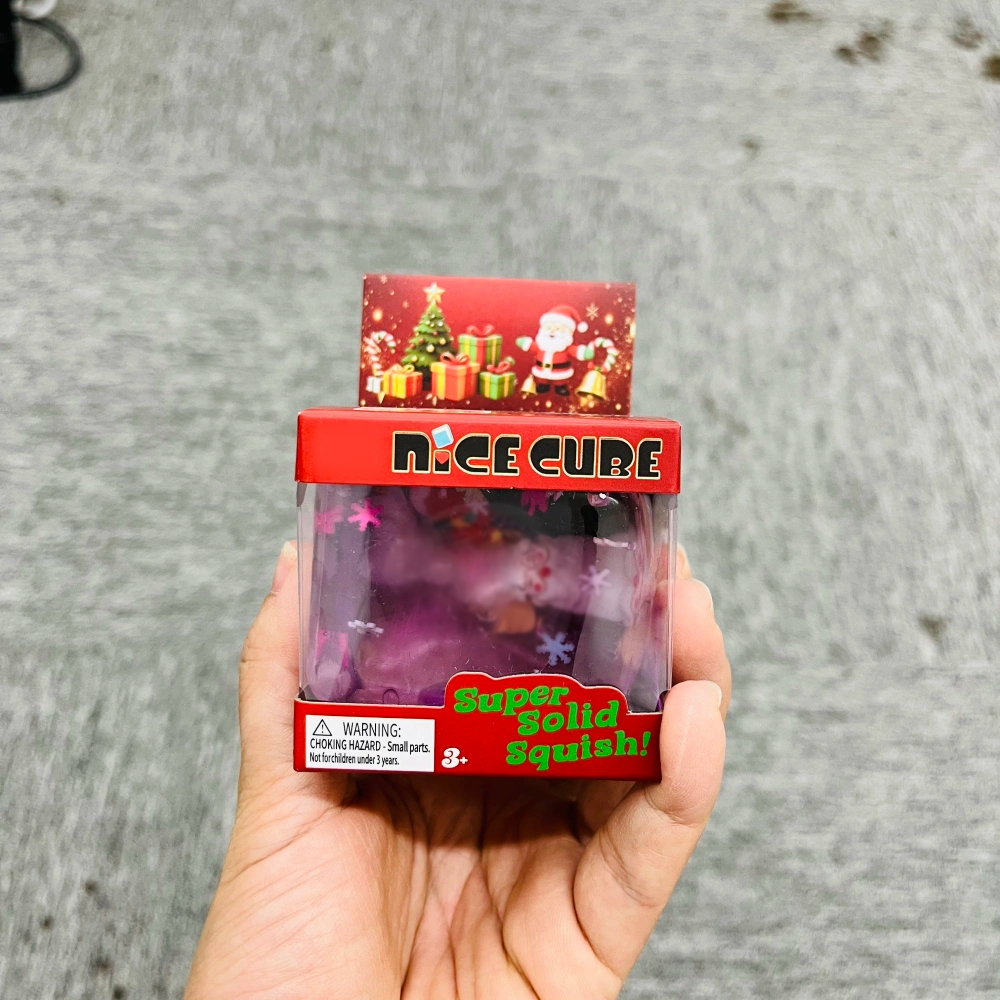 60 Pack kocdam USA Warehouse Style Nice Cube Sugar Squishy Stress Relief Fidget Toys with Christmas Decorations for Kids