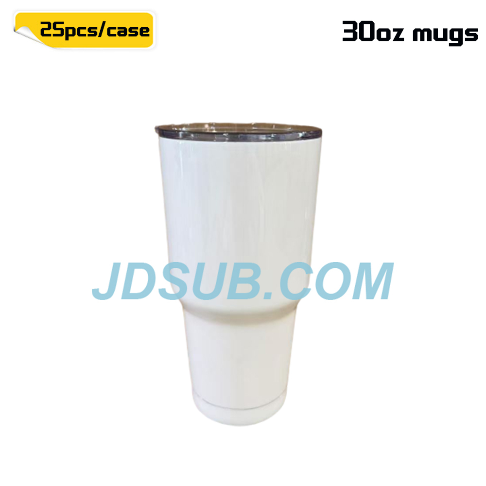 KOCDAM 25pack 30oz white mugs with plastic cups US Warehouse