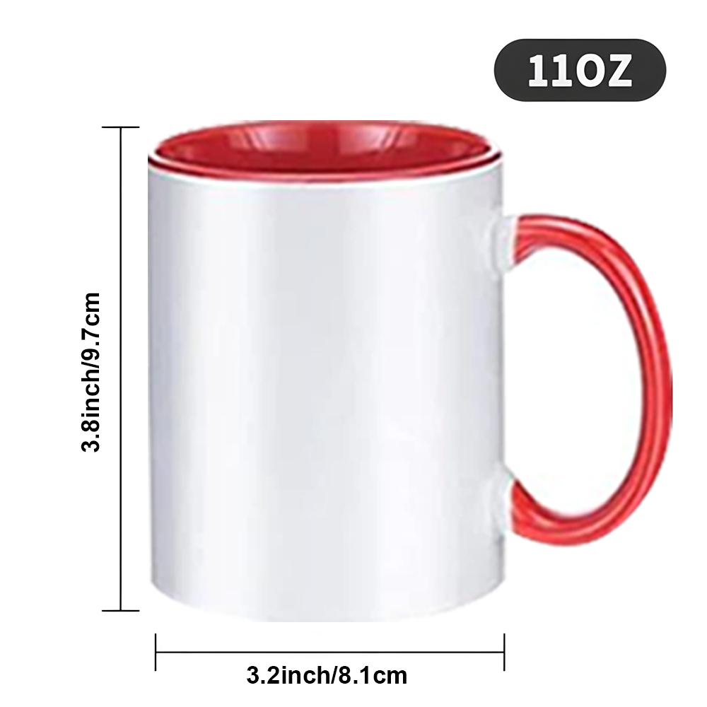 KOCDAM 36pack 11oz Ceramic Sublimation Colors Mugs With Handle And Individual Box