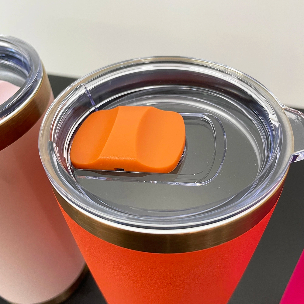 KOCDAM 25 Pack 20oz Color Powder Coated Vacuum Stainless Steel Cups Colors Coffee Mugs Copper Underneath With Plastic Straw