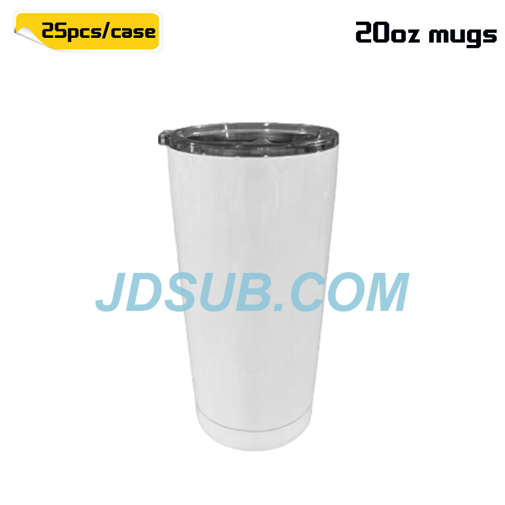 KOCDAM 25 Pack 20oz Sublimation Mugs Stainless Steel Tumblers Sublimation Blanks USA Warehouse