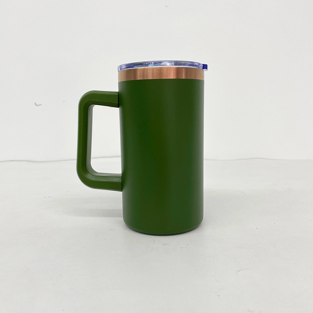 KOCDAM 25 Pack 20oz Colors Powder Coated Vacuum Stainless Steel Cups Coffee Mugs Copper Underneath With Plastic Straw