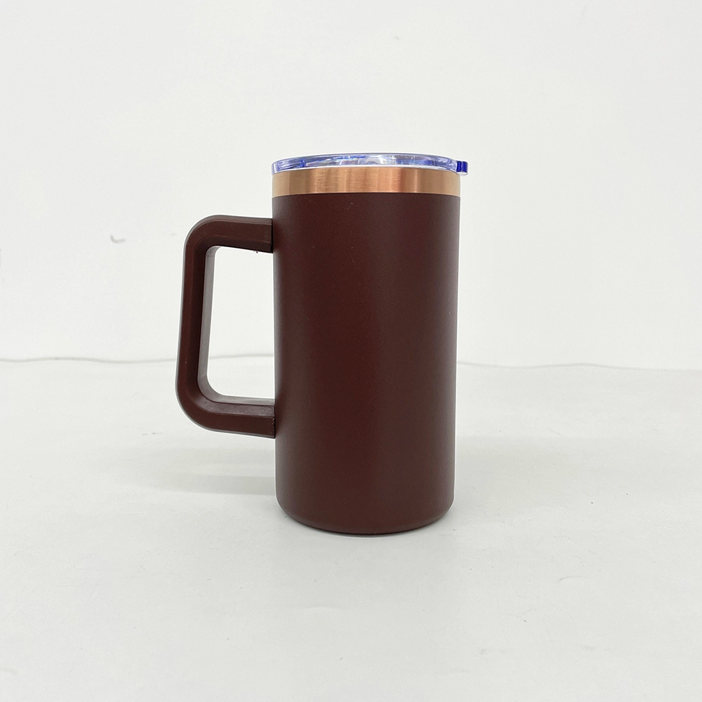 KOCDAM 25 Pack 20oz Colors Powder Coated Vacuum Stainless Steel Cups Coffee Mugs Copper Underneath With Plastic Straw