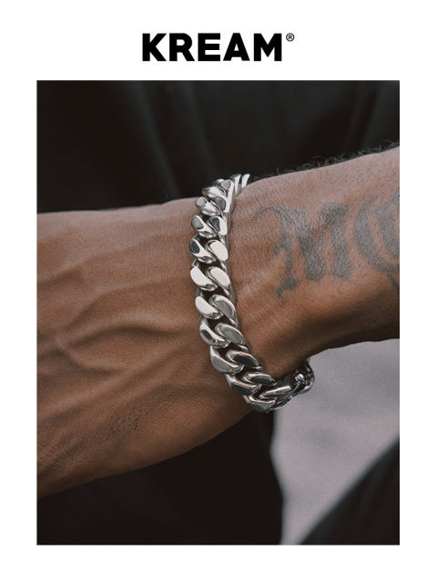 kream Sliver Cuban Chain Bracelet