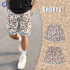 White leopard shorts