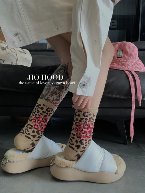 Hip Hop Leopard Print Camouflage Socks