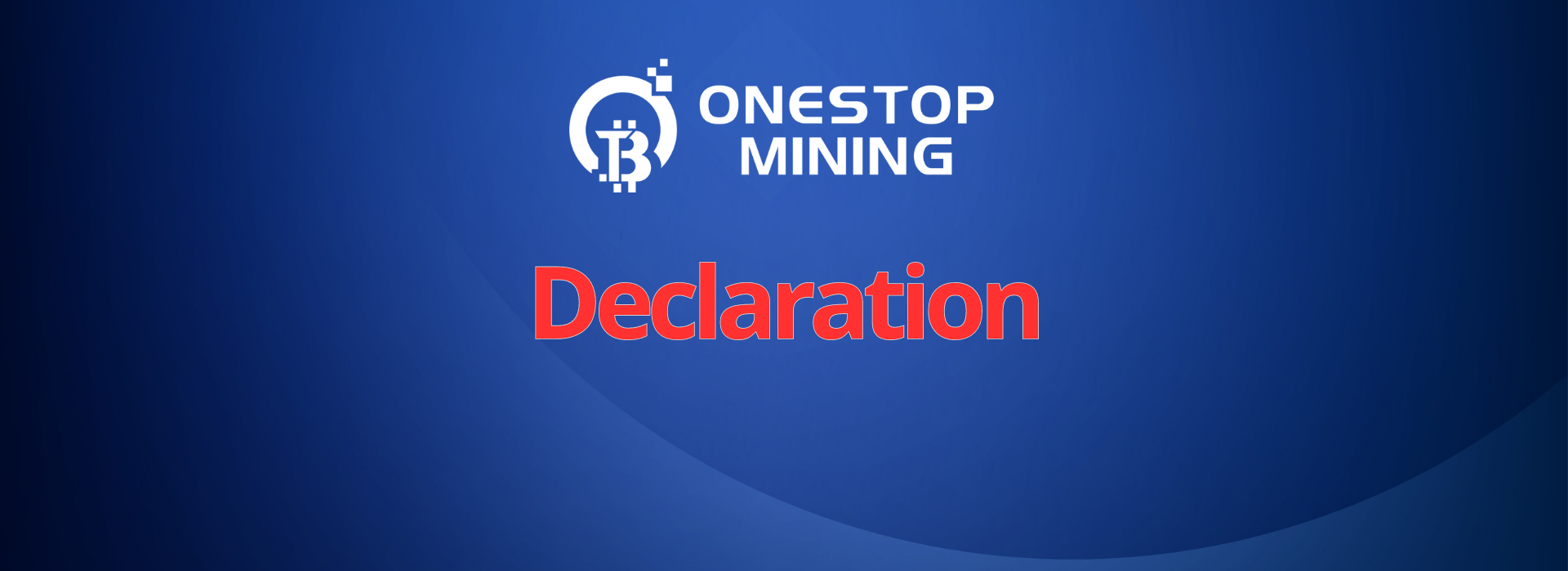 Déclaration concernant les activités d'usurpation d'identité à propos de OnestopMining