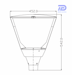 DJLED Square Series Post Top Light 75W