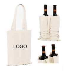 Double Bottles Wine Tote Bag