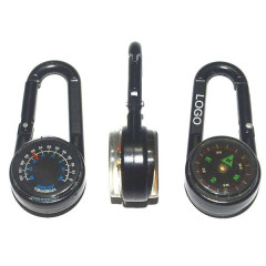 2 in 1 Aluminum Alloy Carabiner W/ Compass