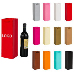 Single Paper Wine Bottle Tote Bag