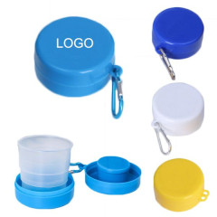 5 Oz Plastic Collapsible Cup W/ Carabiner
