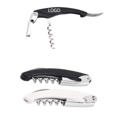 Stainless Steel Corkscrew Opener W/ Knife Blade