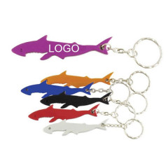 Shark Shaped Bottle Opener Keychain