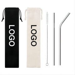 Resuable Stainless Steel Straw Set W/ Brush