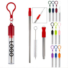 Collapsible Stainless Steel Straw Kit