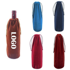 Velet Wine Bag with Matching Drawstring Cord