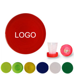 Plastic Folding Cup W/ Pill Box