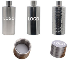 17 Oz Cylindrical Stainless Steel Flask