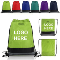 210D Drawstring Bag W/ Reflective Tape