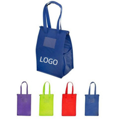 Non-Woven Cooler Tote Bag W/ Zipper & Mesh Pocket