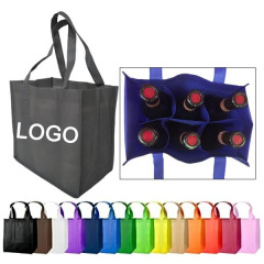 Non-woven Six-Botter Wine Tote Bag