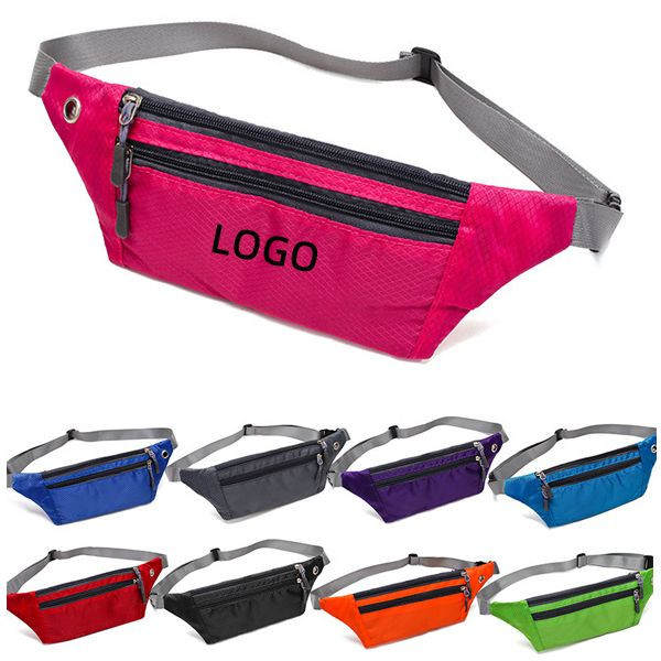 Waterproof Ribstop Waist Fanny Pack W/ 2 Zippers,Fanny Packs