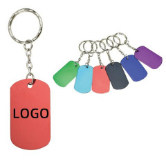 Aluminum Dog Tag W/ Key Chain