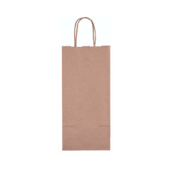 Natural Paper Tote Bag for One Bottle Wine