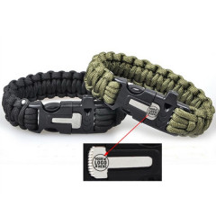 Outdoor Survival Bracelet W/ Flint