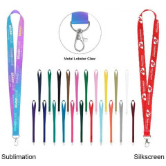 3/4" Polyester Lanyard W/ Lobster Clip(Sublimation)