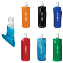 16 Oz Folding Sports Water Bottle