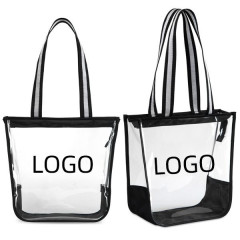 Zippered Clear Tote Bag