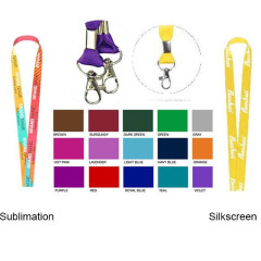 3/4" Polyester Lanyard W/ Lobster Claw & Metal Crimp (Sublimation)