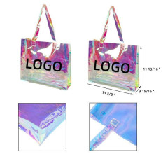 Cool Laser Iridescent PVC Tote Bag