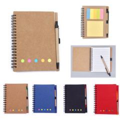 Mini Notebook W/ Pens & Sticky Notes