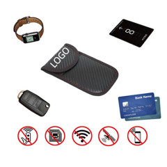 RFID Carbon Fiber Car Signal Blocking Key Pouch Bag