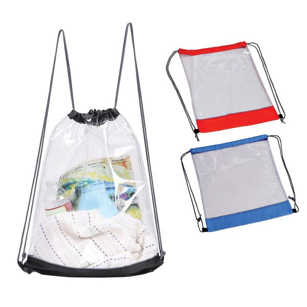 Clear Drawstring Backpack (9 7/8