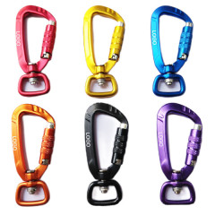 Swivel Rock Aluminum Auto Locking Climbing Carabiner