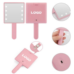 LED Square Hand-held Mirror
