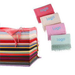 Soft Long Scarf With Fringe