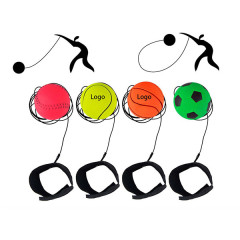 2.5" D Rebound Ball Stress Reliever W/ Wristband