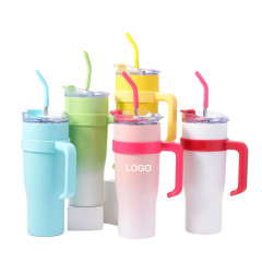 40oz Tumbler W/ Straw and Handle