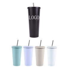 750ml Stainless Steel Vacuum Insulated Cup W/ Straw