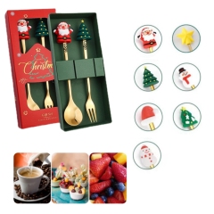 Christmas Dessert Spoon & Fork (2 pcs)