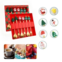 Christmas Dessert Spoon & Fork (6 pcs)