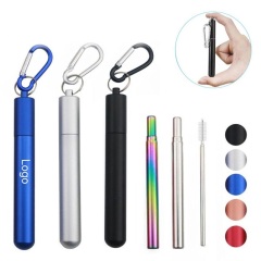 Reusable Folding Straw W/ Metal Case