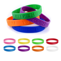 1/2" Debossed Silicone Bracelets