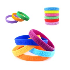 1/2" Embossed Silicone Bracelets