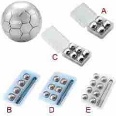 4 Pcs Football Stainless Steel Ice Cube set